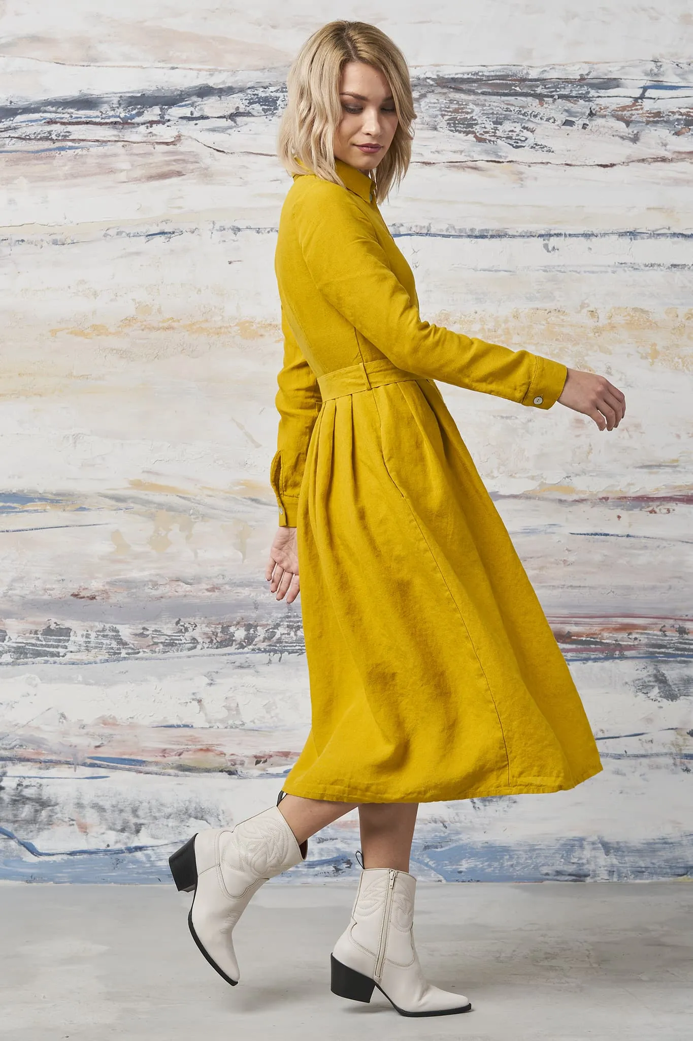 Linen autumn dress Mona