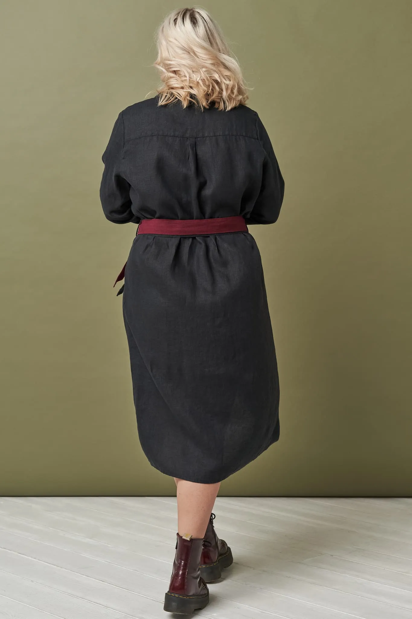 Linen long shirt dress Nika