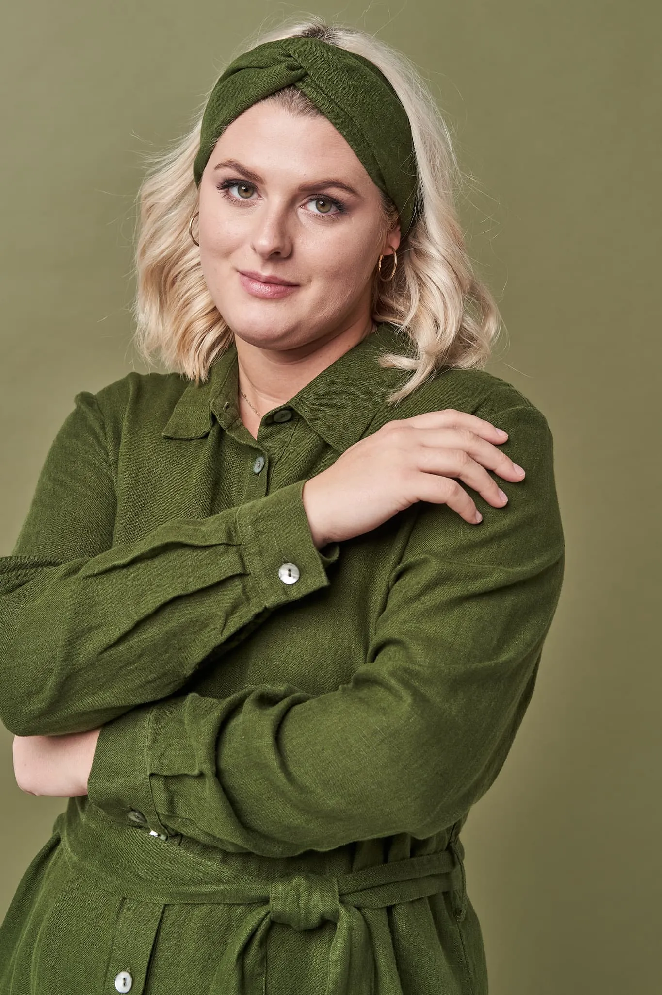 Linen long shirt dress Nika