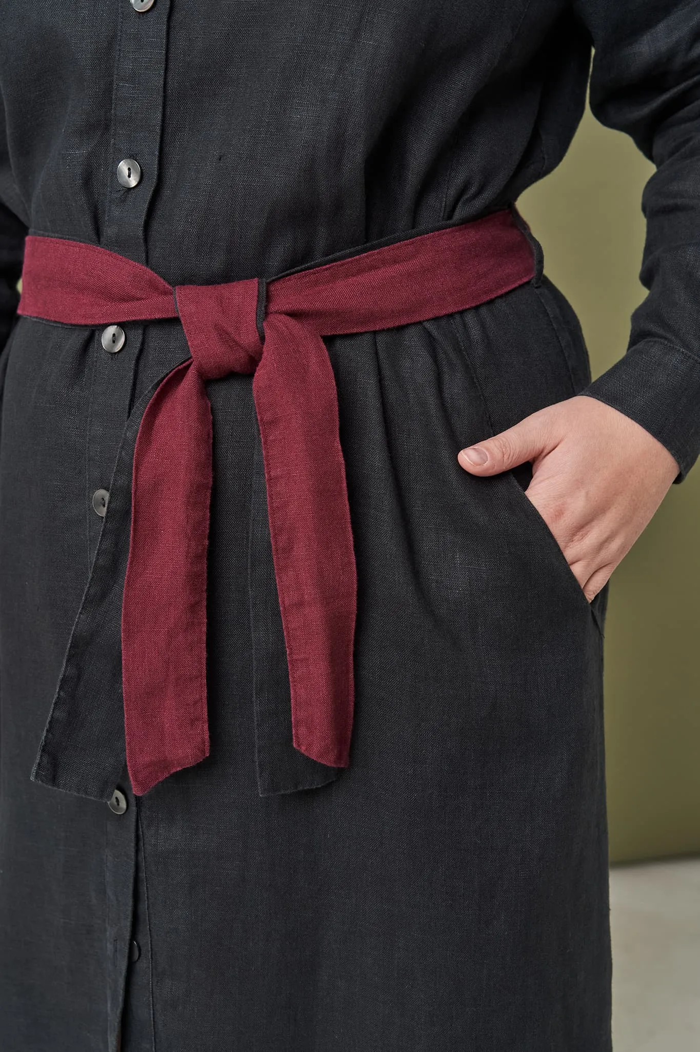 Linen long shirt dress Nika