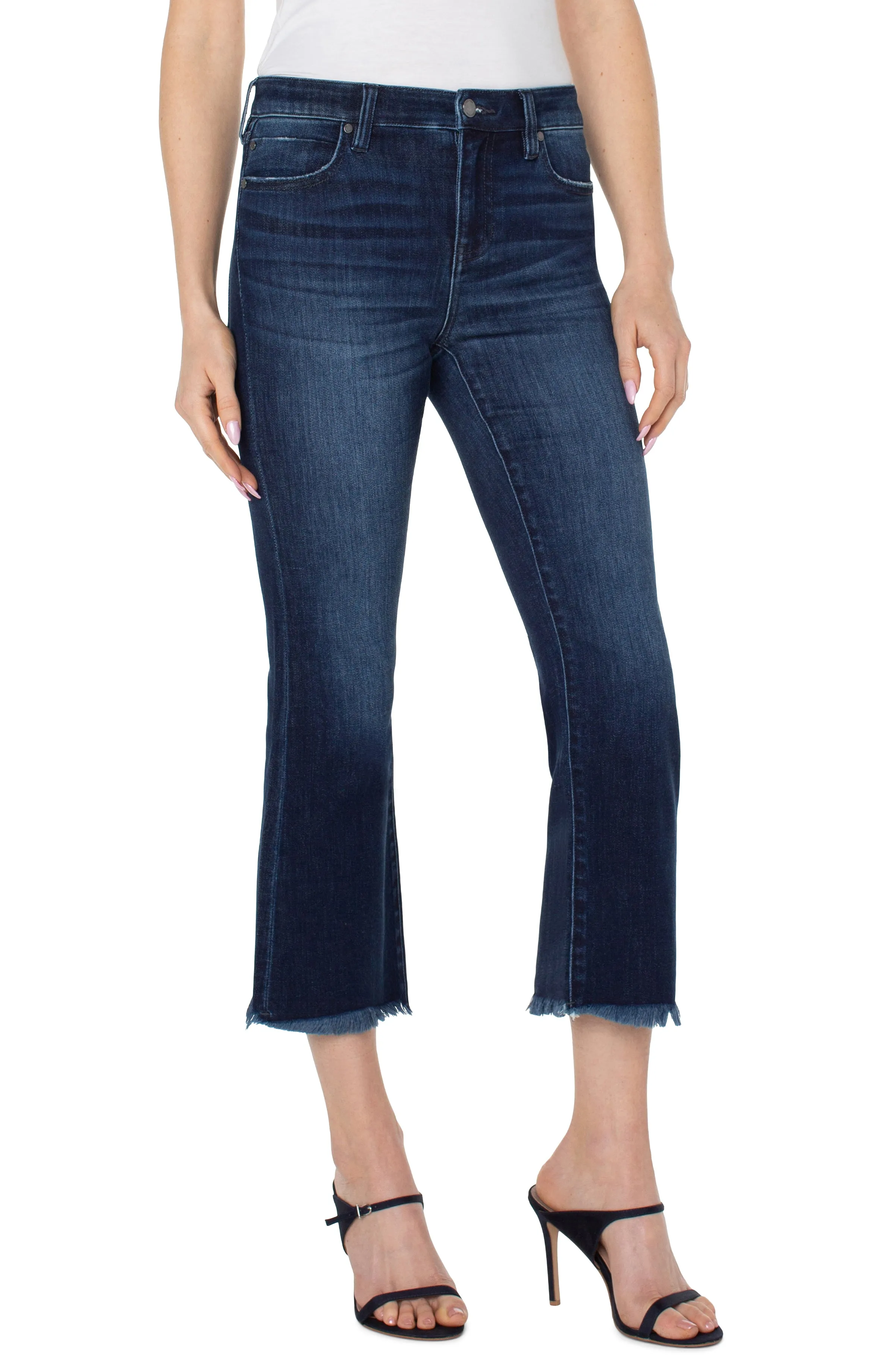 Liverpool's Hannah Crop Flare w/Fray Hem (Upland)