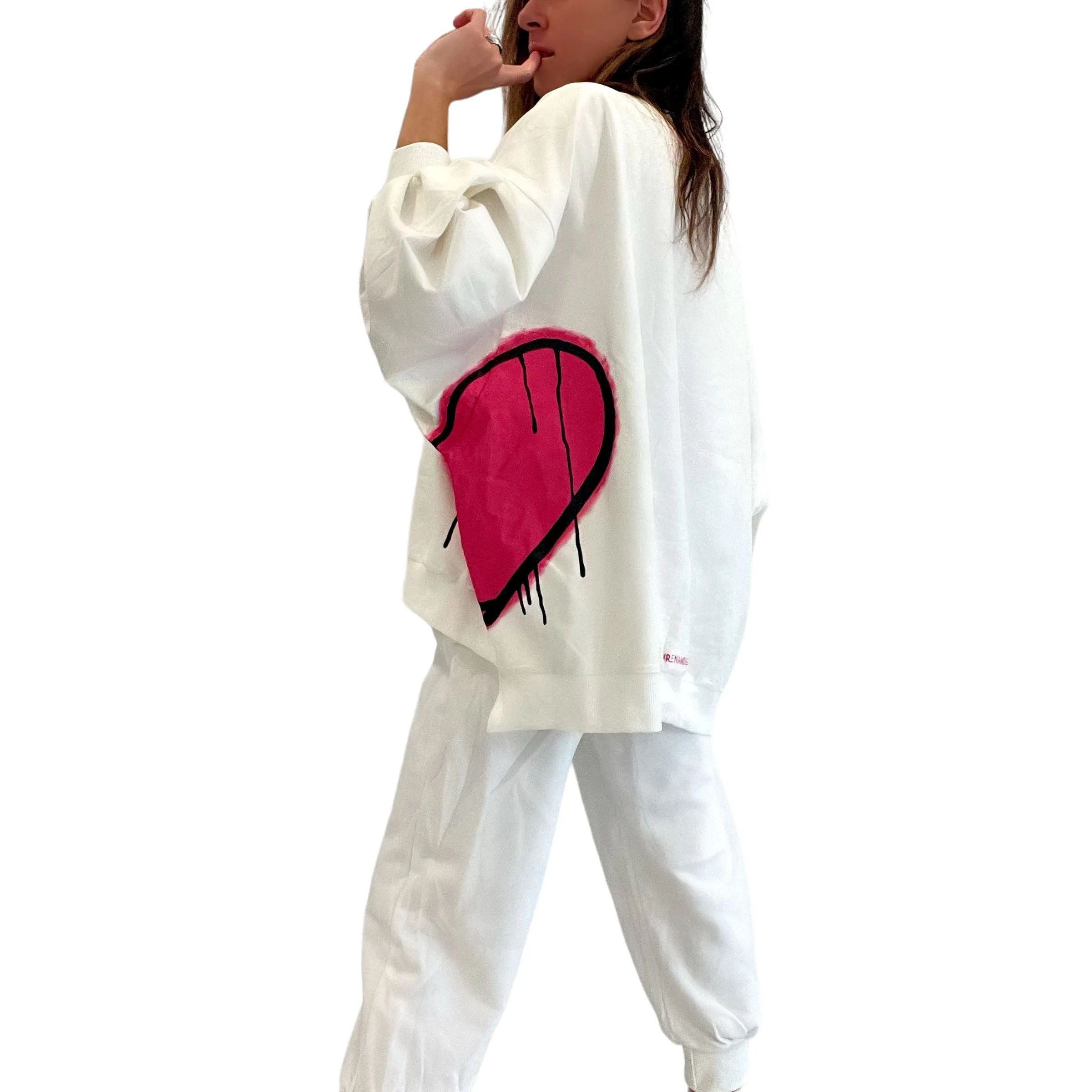 'Love Peace' Painted Loungewear Set by Wren   Glory
