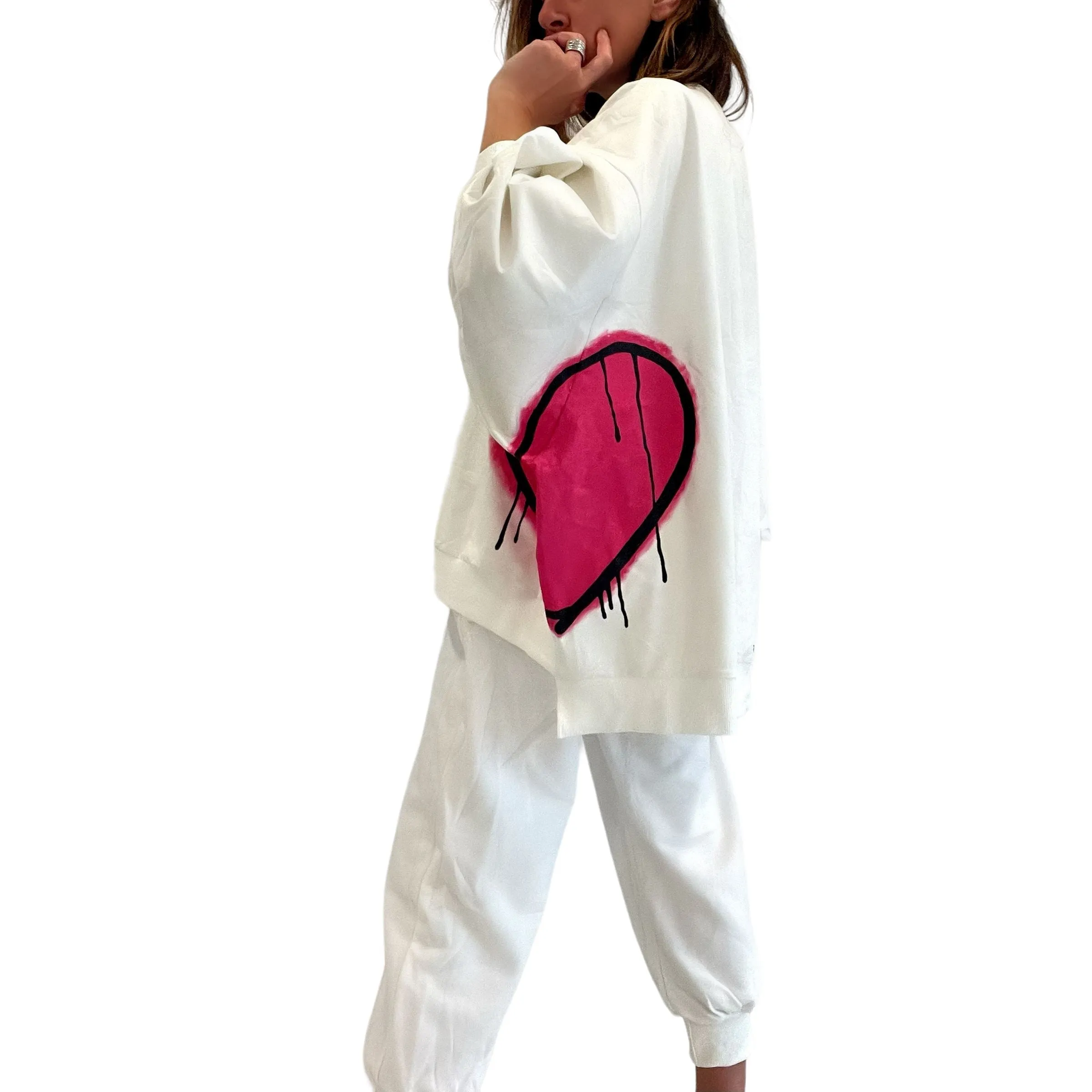 'Love Peace' Painted Loungewear Set by Wren   Glory