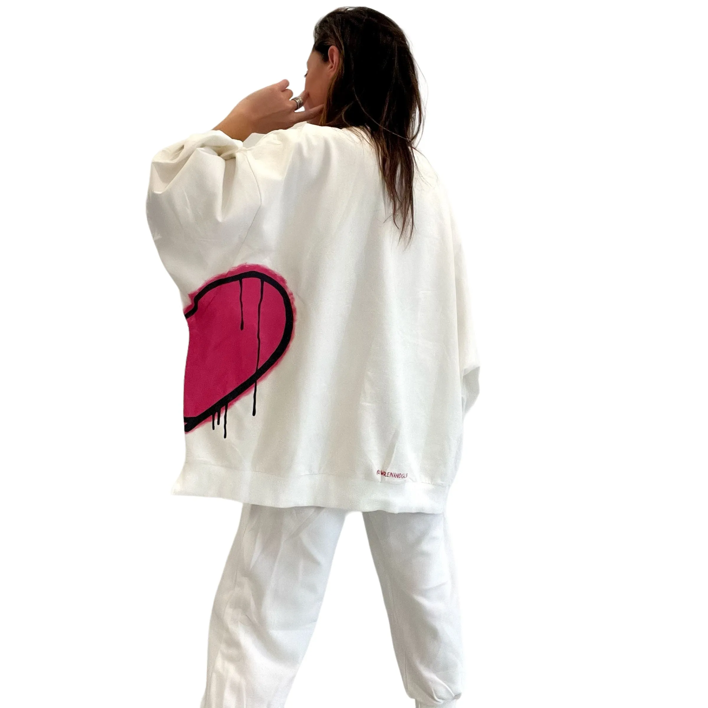 'Love Peace' Painted Loungewear Set by Wren   Glory