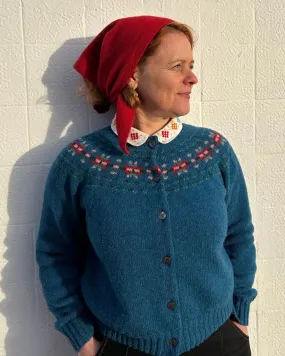 Lowie Storm Blue Fairisle Cardigan