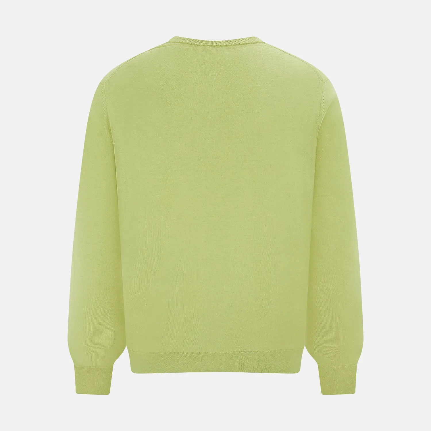 Melon Green Merino V-Neck Jumper