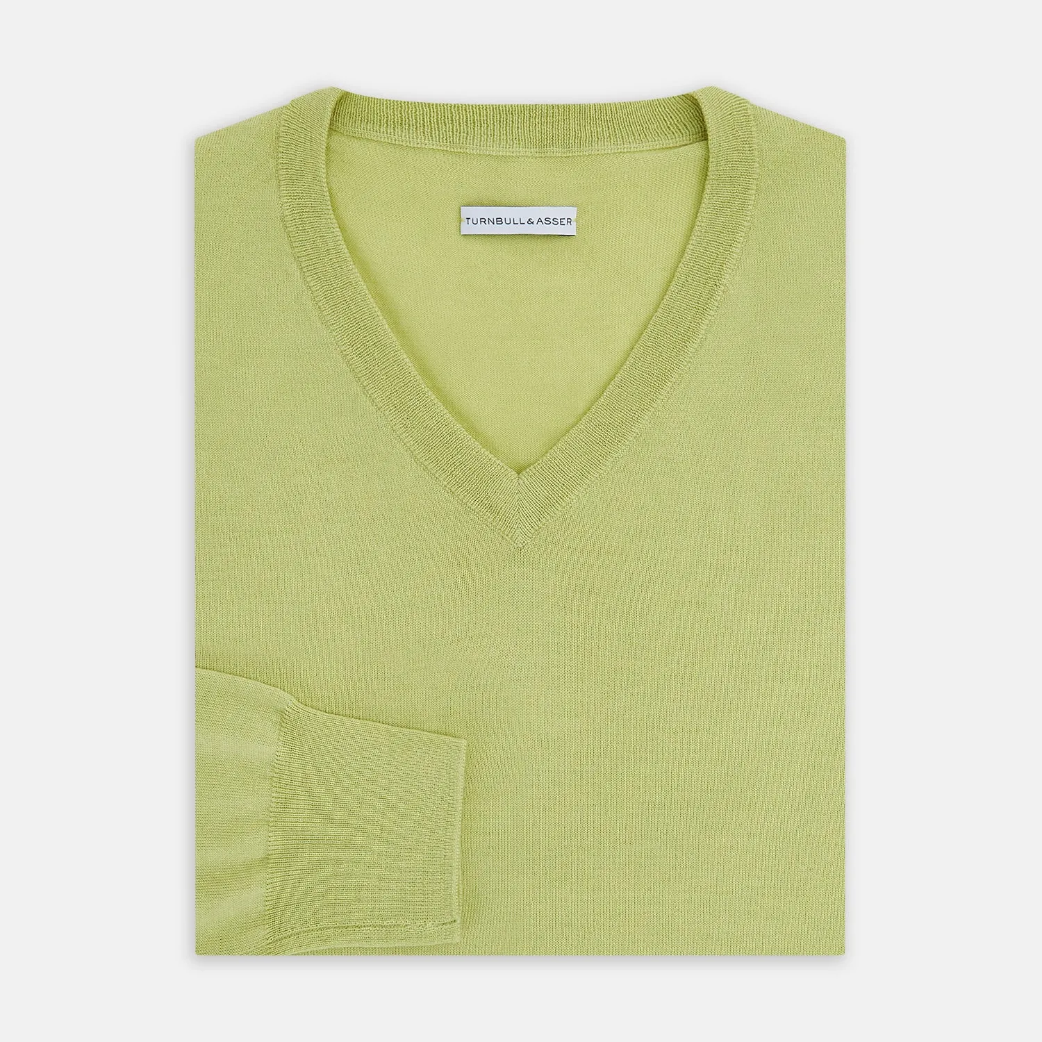 Melon Green Merino V-Neck Jumper