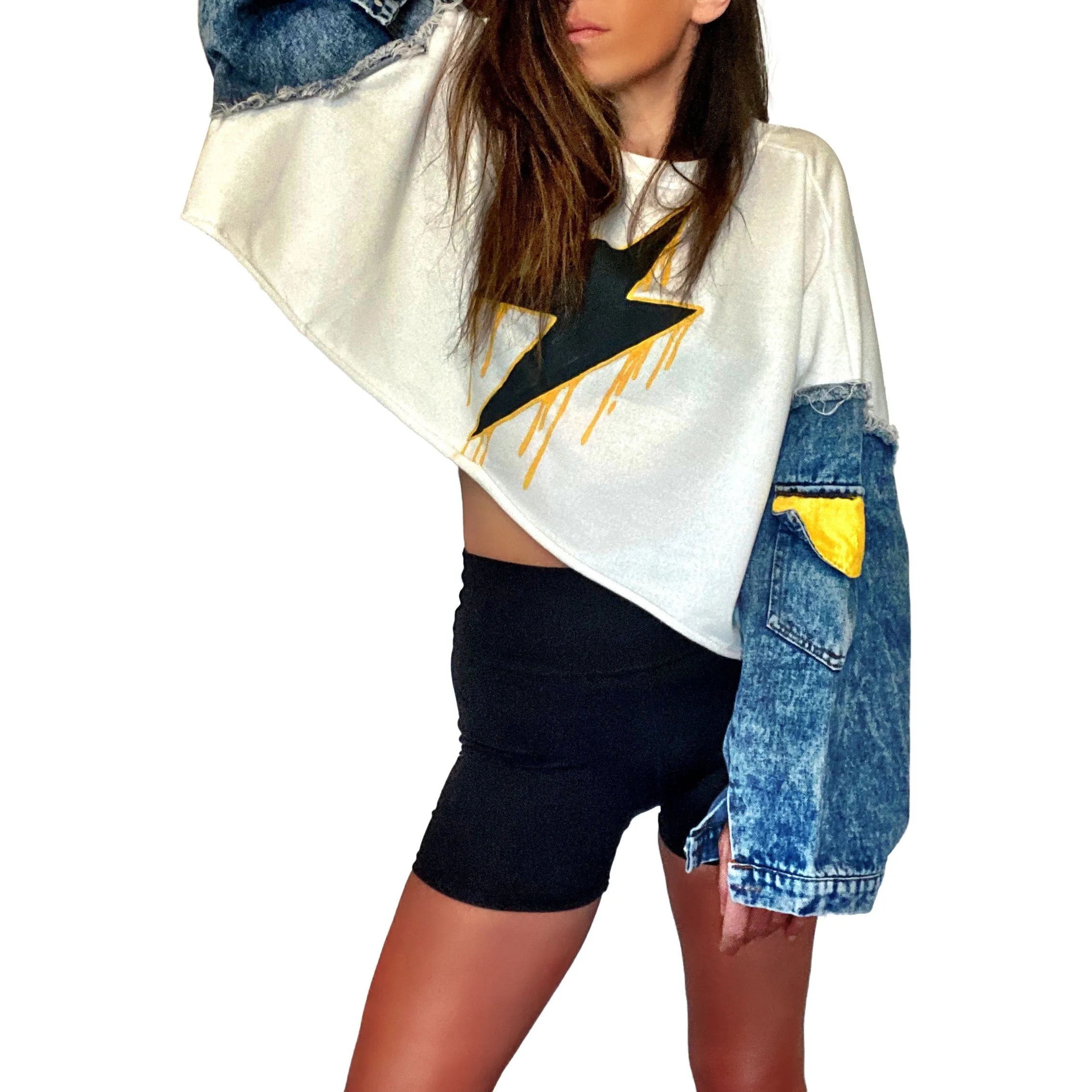 'MELTING LIGHTNING' PAINTED SWEATSHIRT