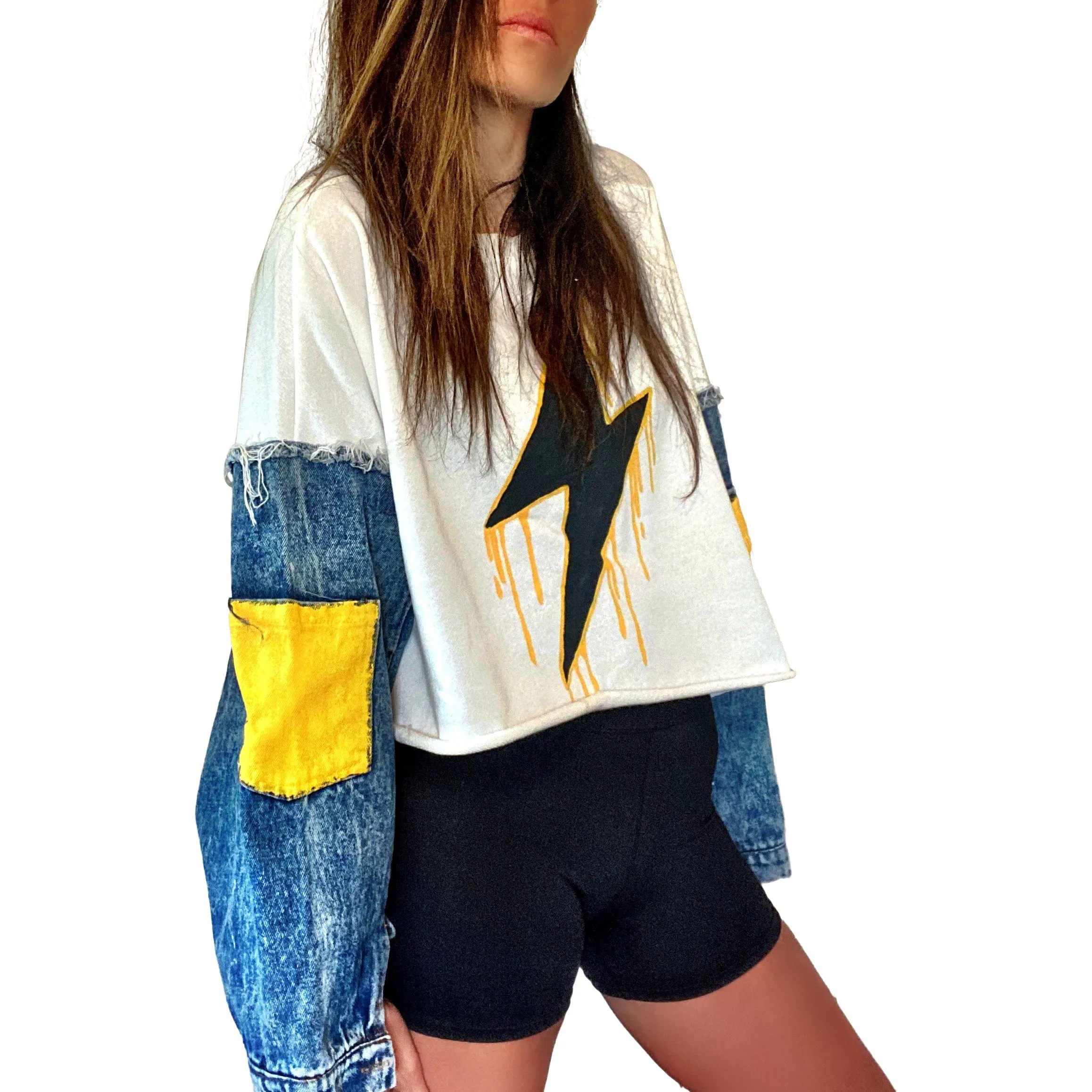 'MELTING LIGHTNING' PAINTED SWEATSHIRT