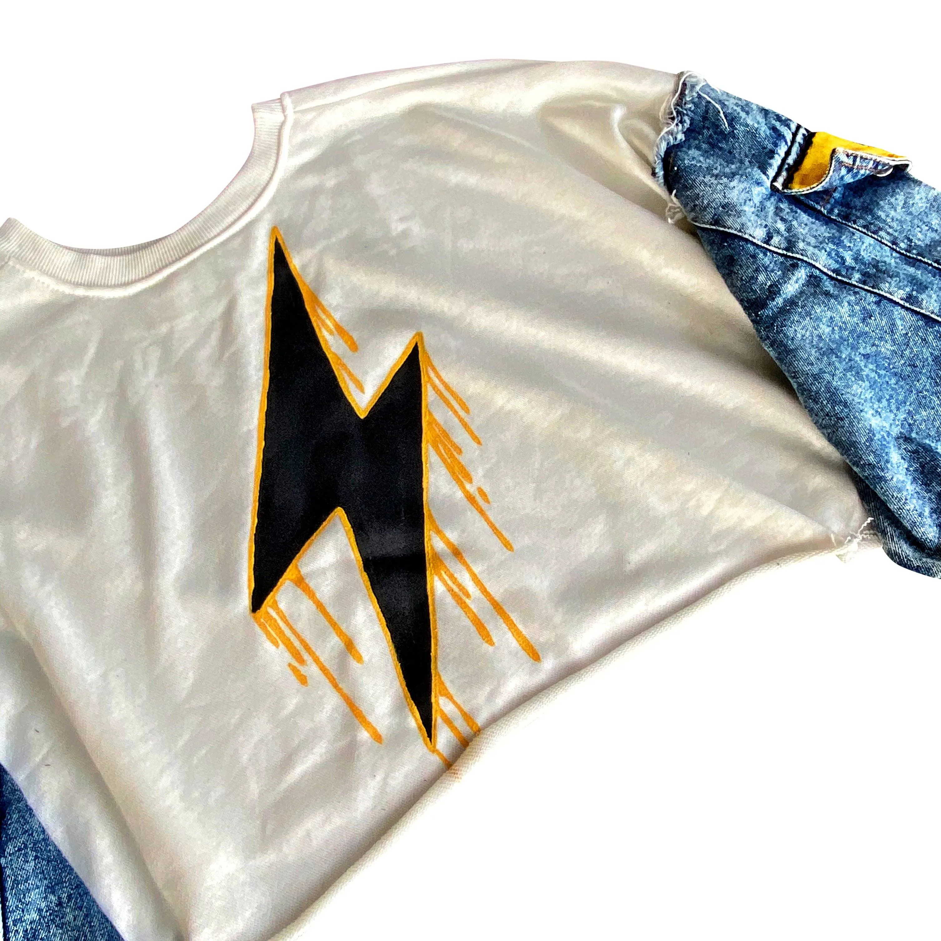 'MELTING LIGHTNING' PAINTED SWEATSHIRT