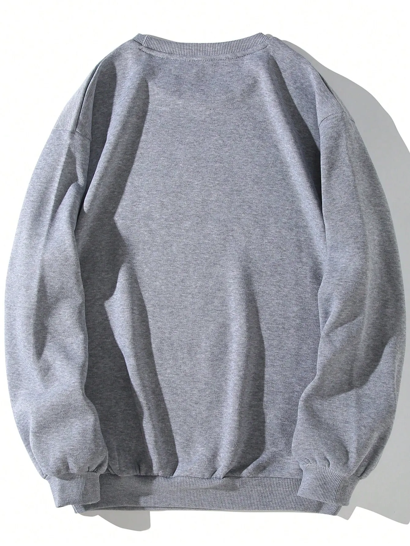 Men Letter & American Flag Print Thermal Lined Sweatshirt