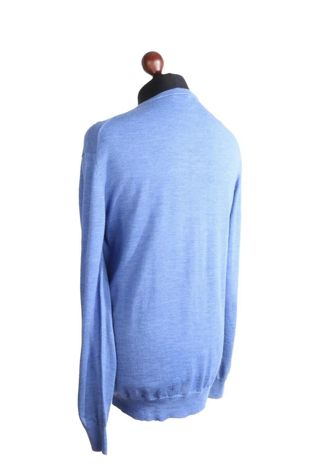 Men's GANT Blue 100% Merino Wool Crew Neck Jumper Size 2XL