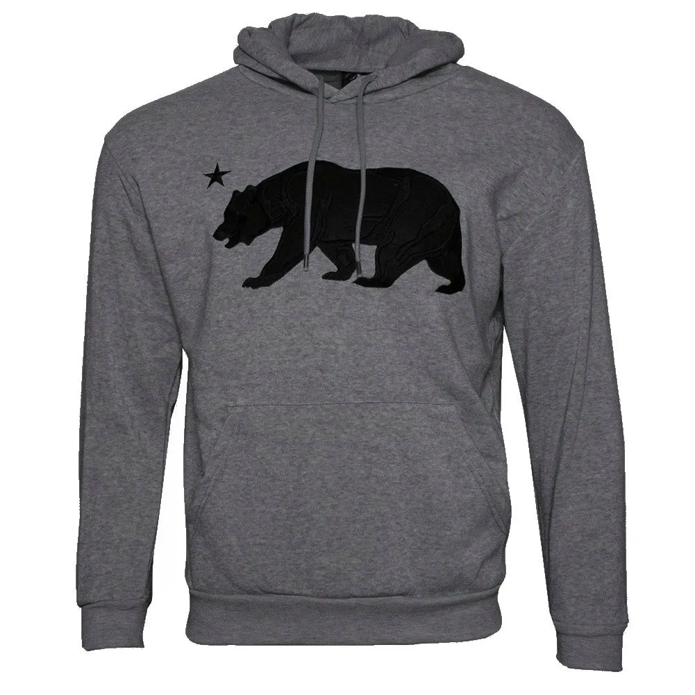 Mens Sweatshirt Pullover Hoodie Embroidered Bear Long Sleeve Pocket Sweater