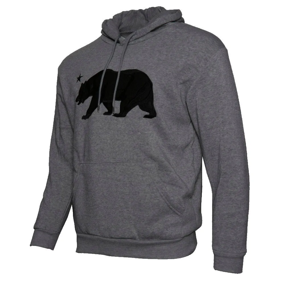 Mens Sweatshirt Pullover Hoodie Embroidered Bear Long Sleeve Pocket Sweater