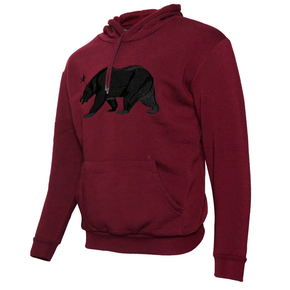 Mens Sweatshirt Pullover Hoodie Embroidered Bear Long Sleeve Pocket Sweater
