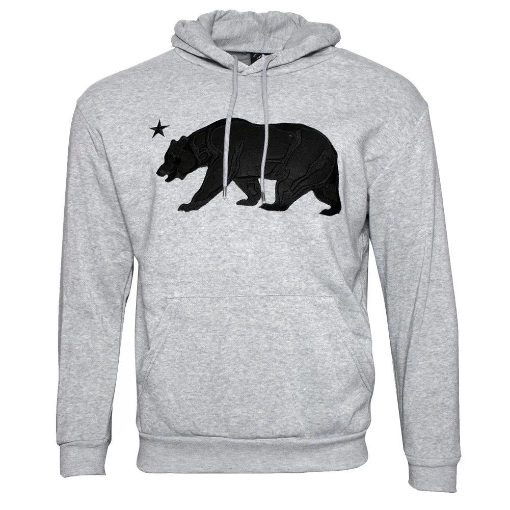 Mens Sweatshirt Pullover Hoodie Embroidered Bear Long Sleeve Pocket Sweater