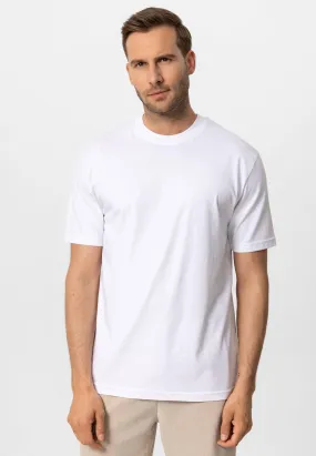 Men's White Crew Neck Basic T-Shirt - Wessi