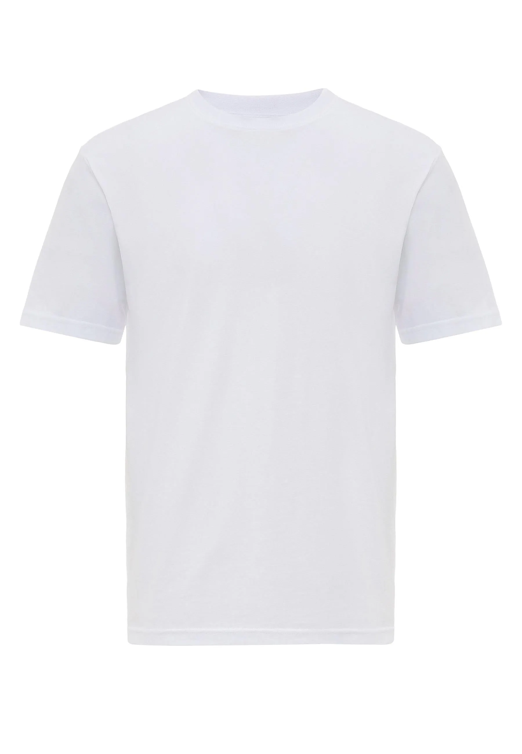 Men's White Crew Neck Basic T-Shirt - Wessi