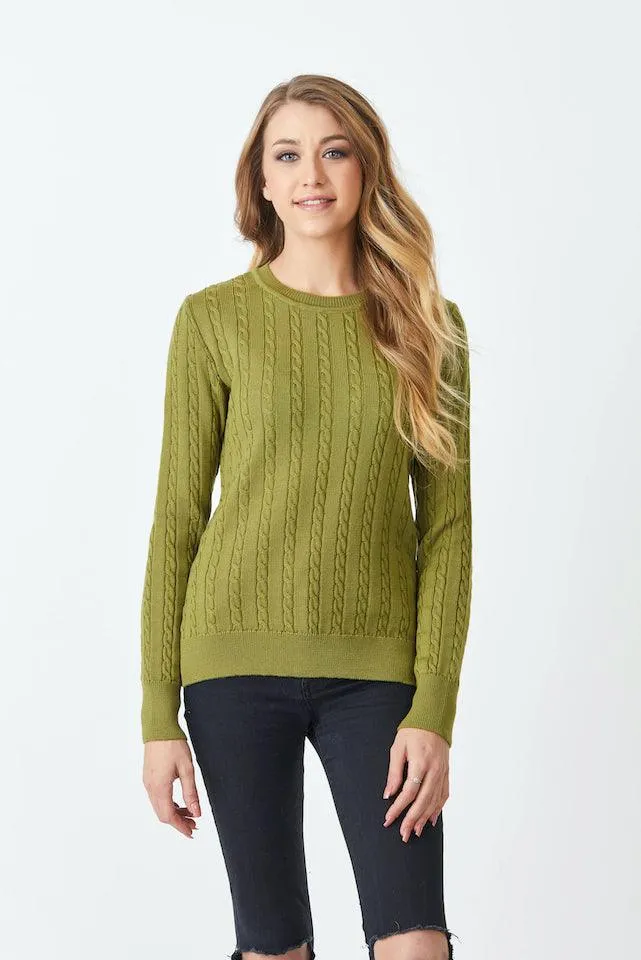 Merino Classic Cable Crew