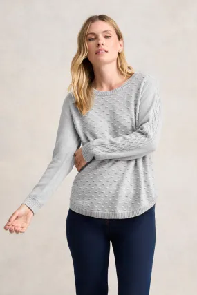 Merino Wool Popcorn Jumper - Frost