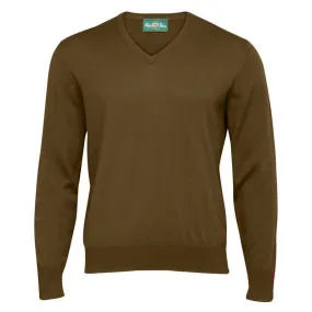 Millbreck V Neck Jumper - Chestnut