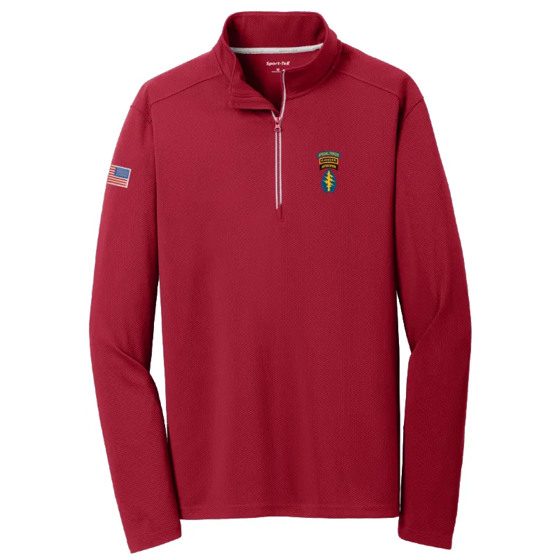Moisture Wicking Special Forces Ranger Airborne Tab 1/4 Zip