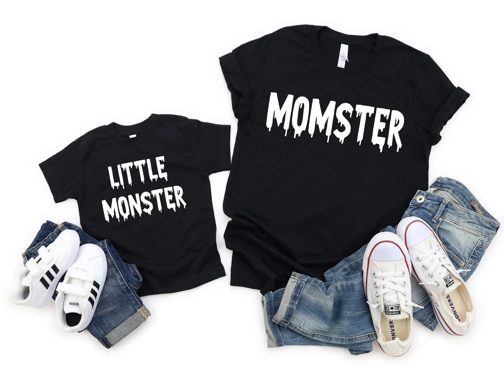 Momster Little Monster Matching Mommy and Me Halloween Shirts