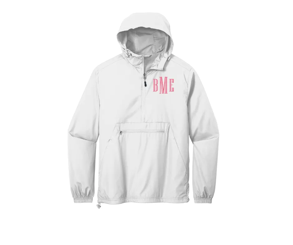 Monogrammed Sport-Tek Packable Pullover White