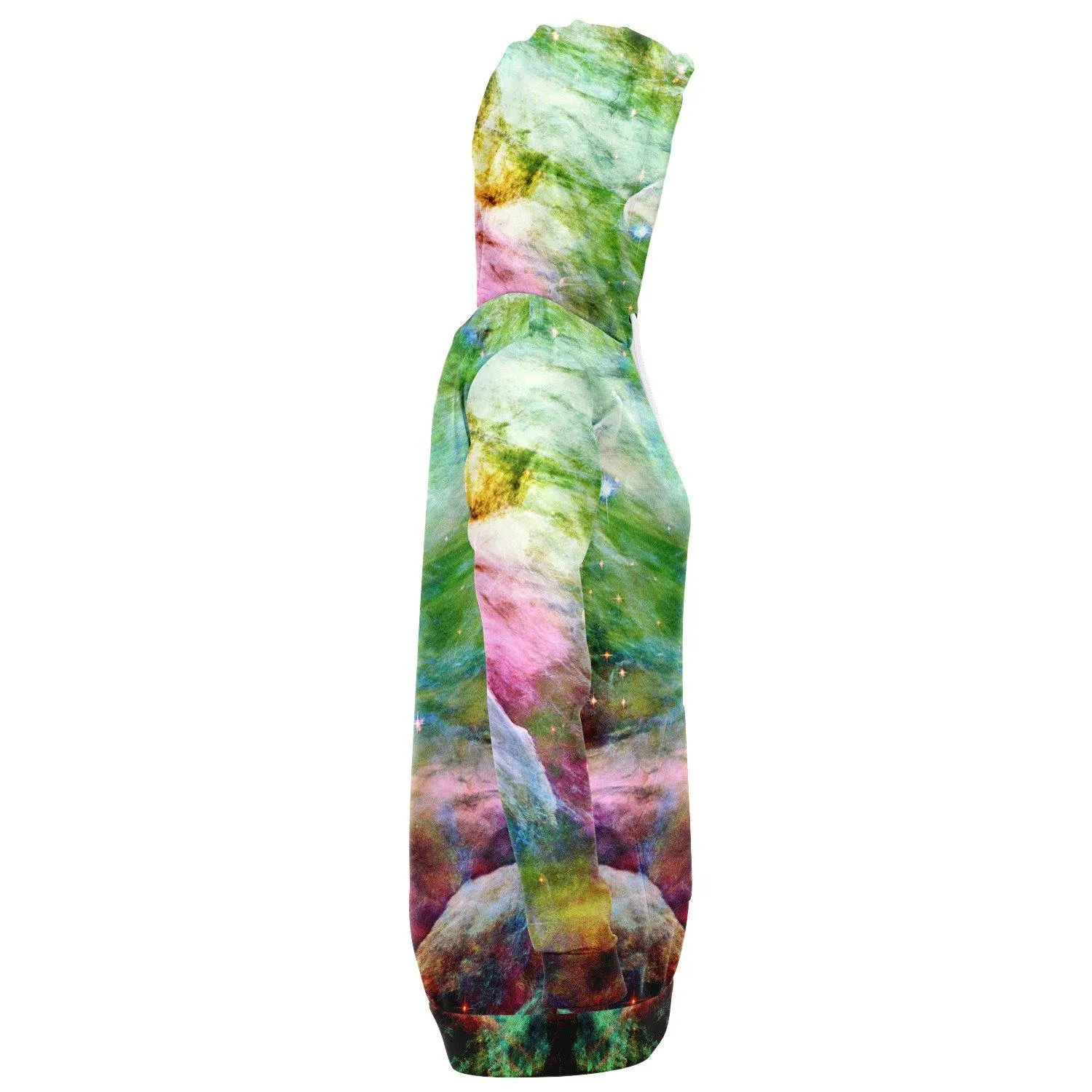 Nammu Psychedelic Fleece-Lined Long Hoodie