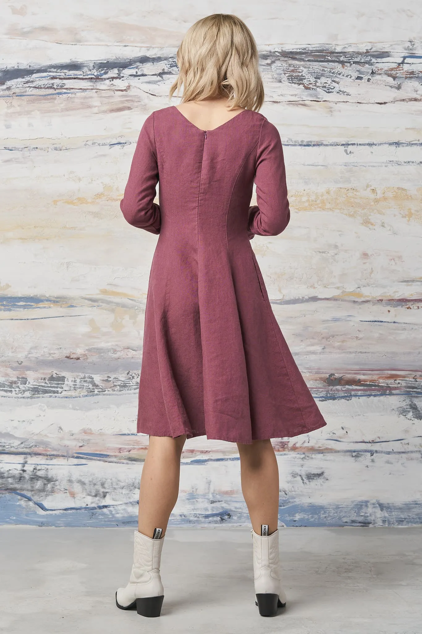 Natural linen dress Justina