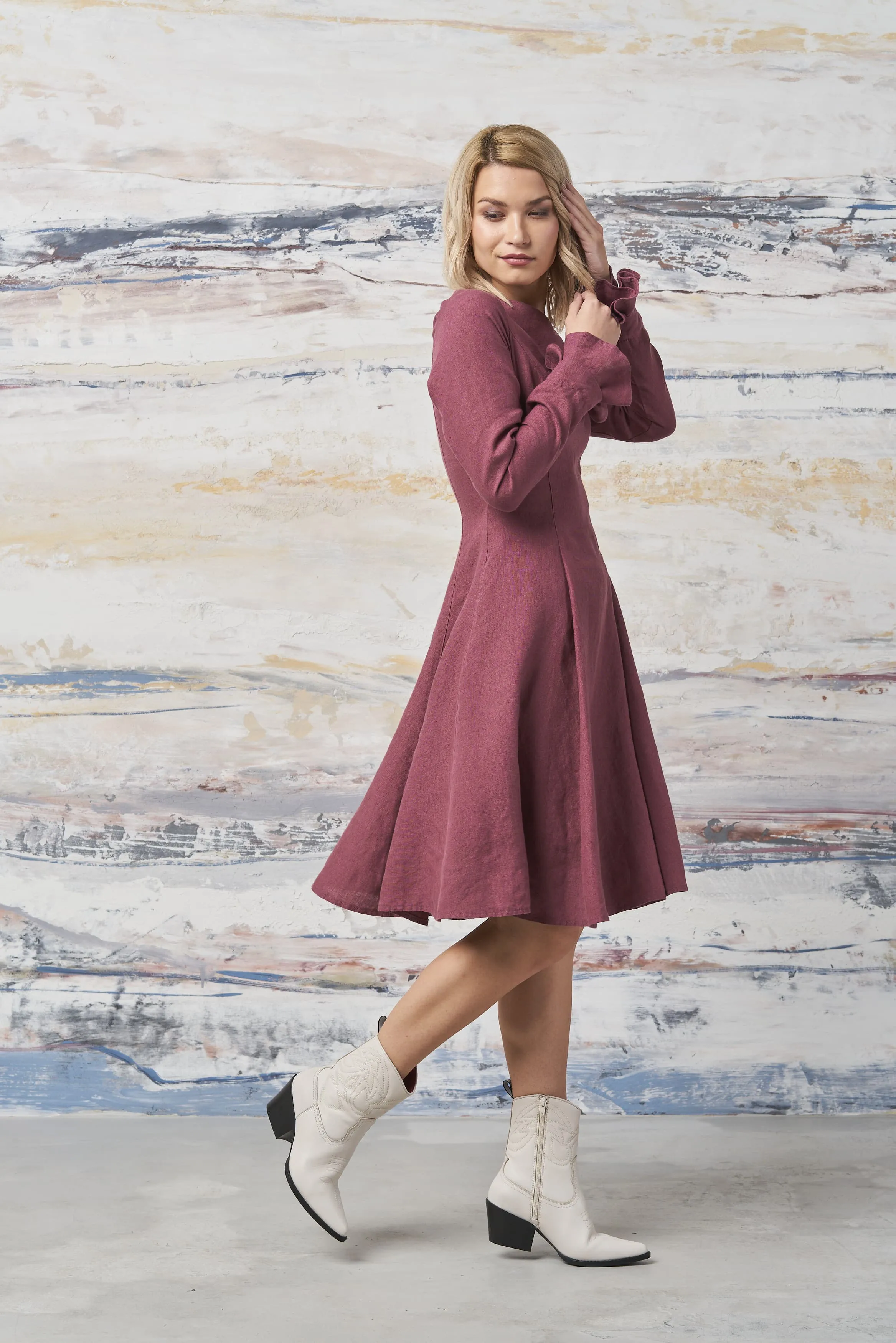 Natural linen dress Justina