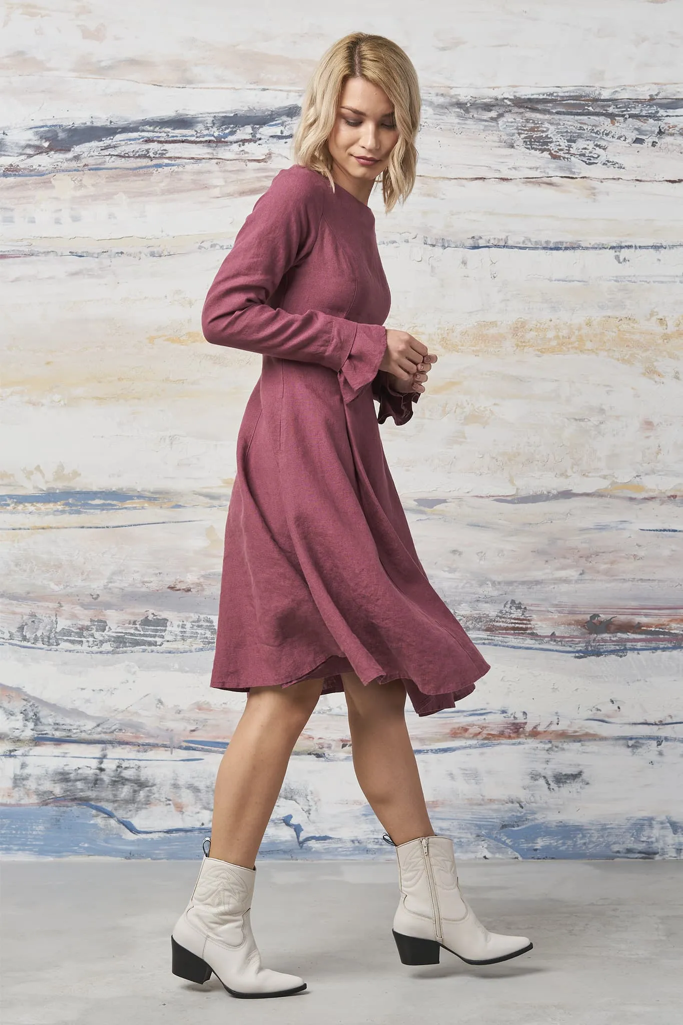 Natural linen dress Justina