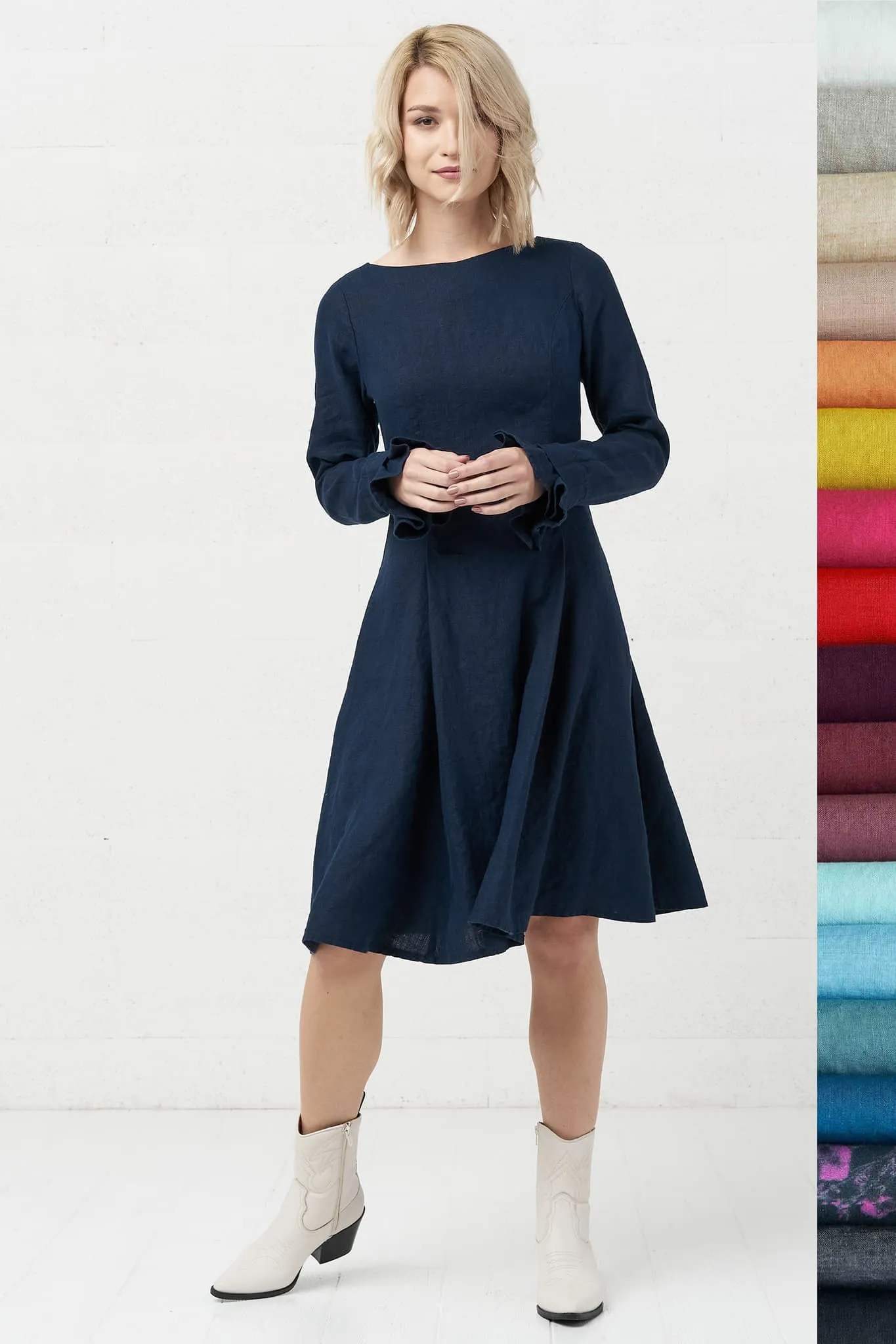 Natural linen dress Justina