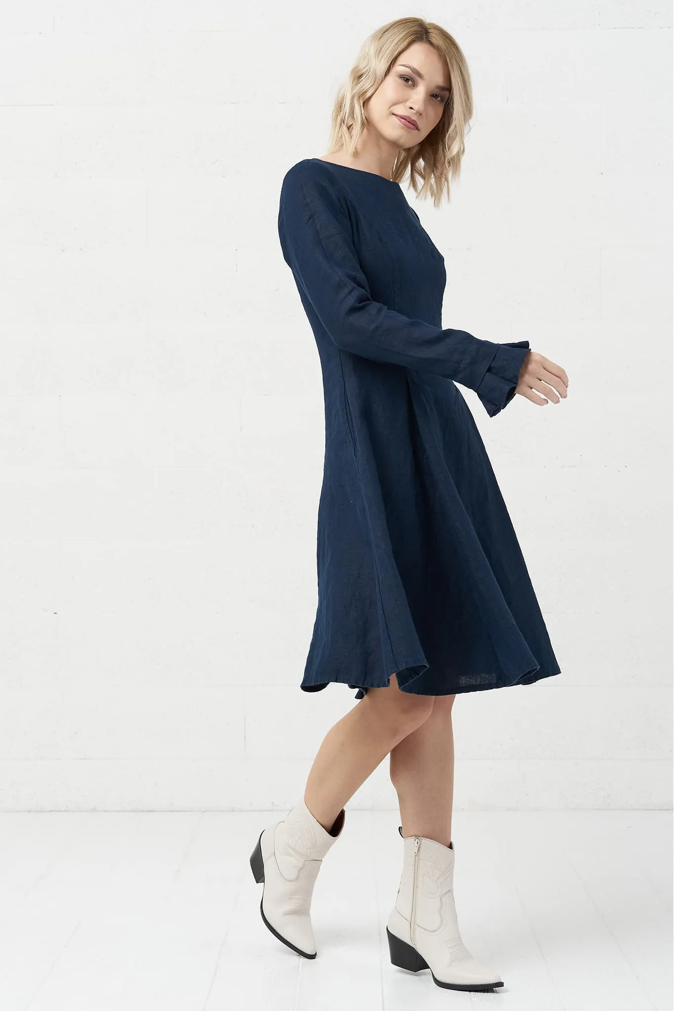 Natural linen dress Justina
