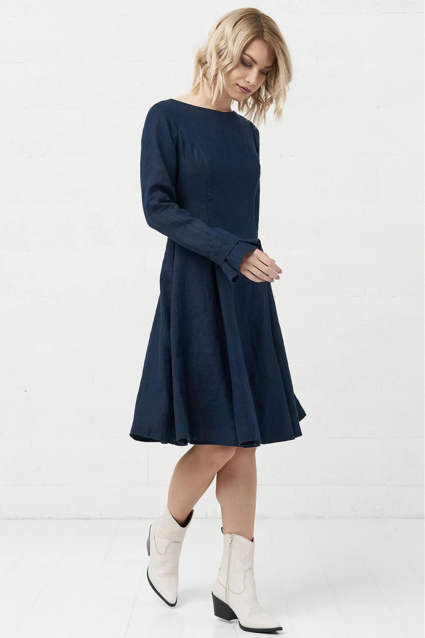 Natural linen dress Justina
