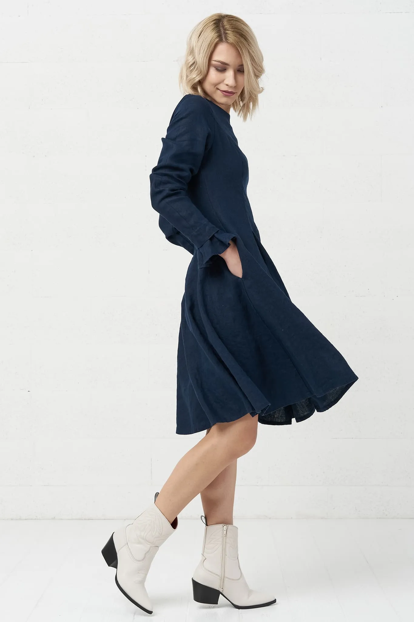 Natural linen dress Justina