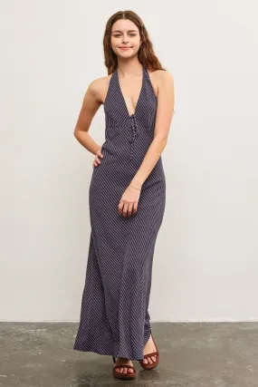 Nellie Linen Halter Maxi Dress