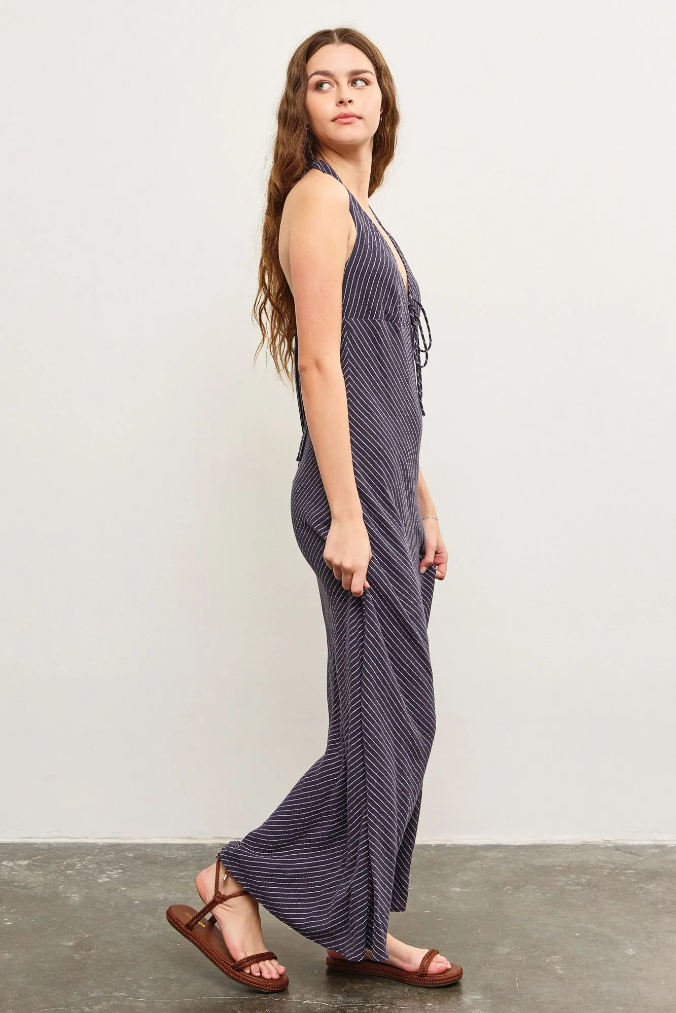 Nellie Linen Halter Maxi Dress