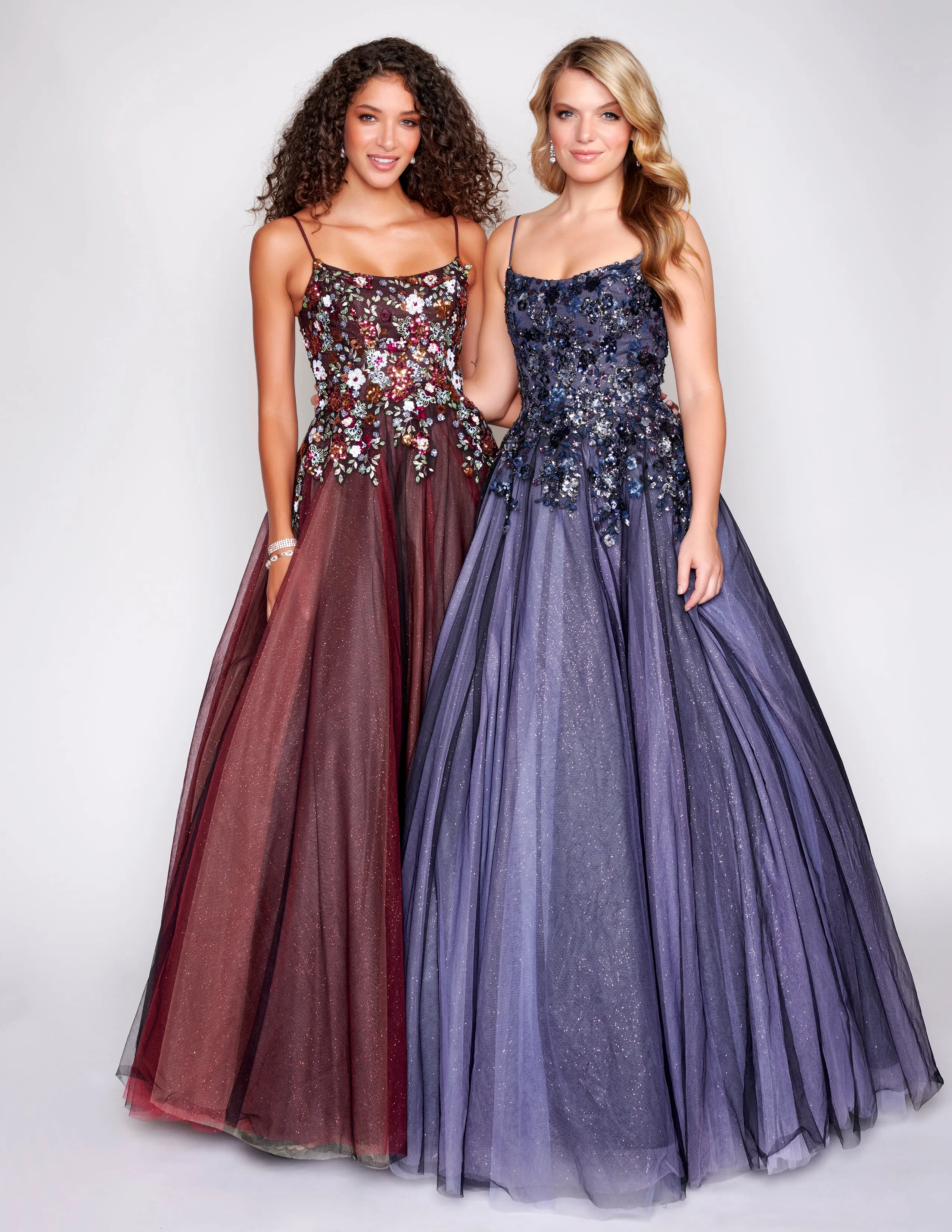 Nina Canacci 3206 Size 22 Black Red Multi A Line Shimmer Lace Prom Dress Tulle Ball Gown Scoop Neck Formal