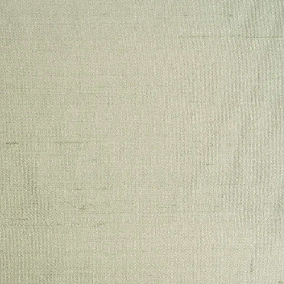 Pale Laurel Green Pure Silk Shantung