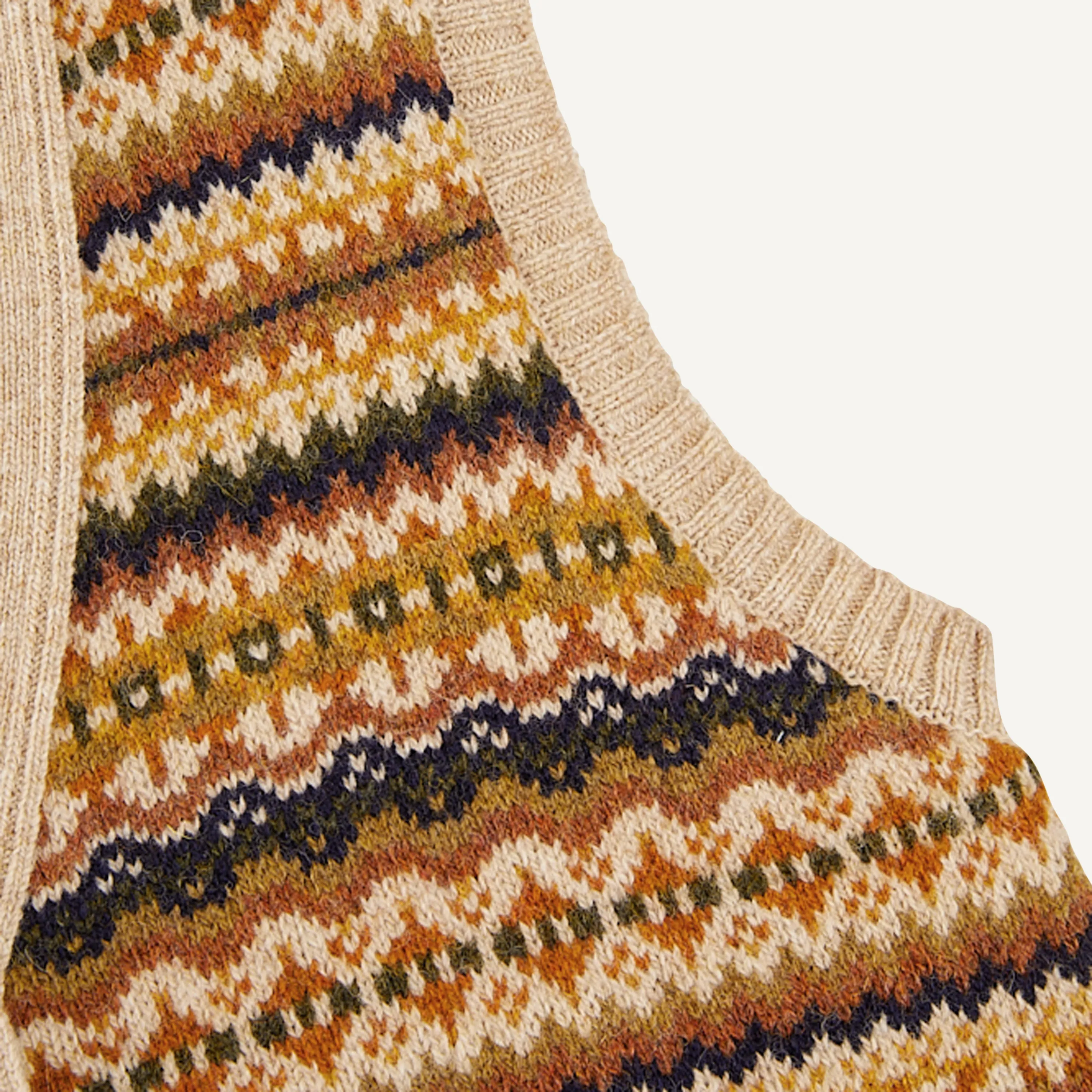 PLAIN GOODS FAIRISLE CARDIGAN VEST