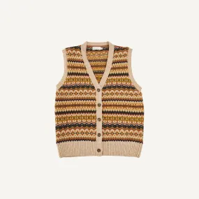 PLAIN GOODS FAIRISLE CARDIGAN VEST