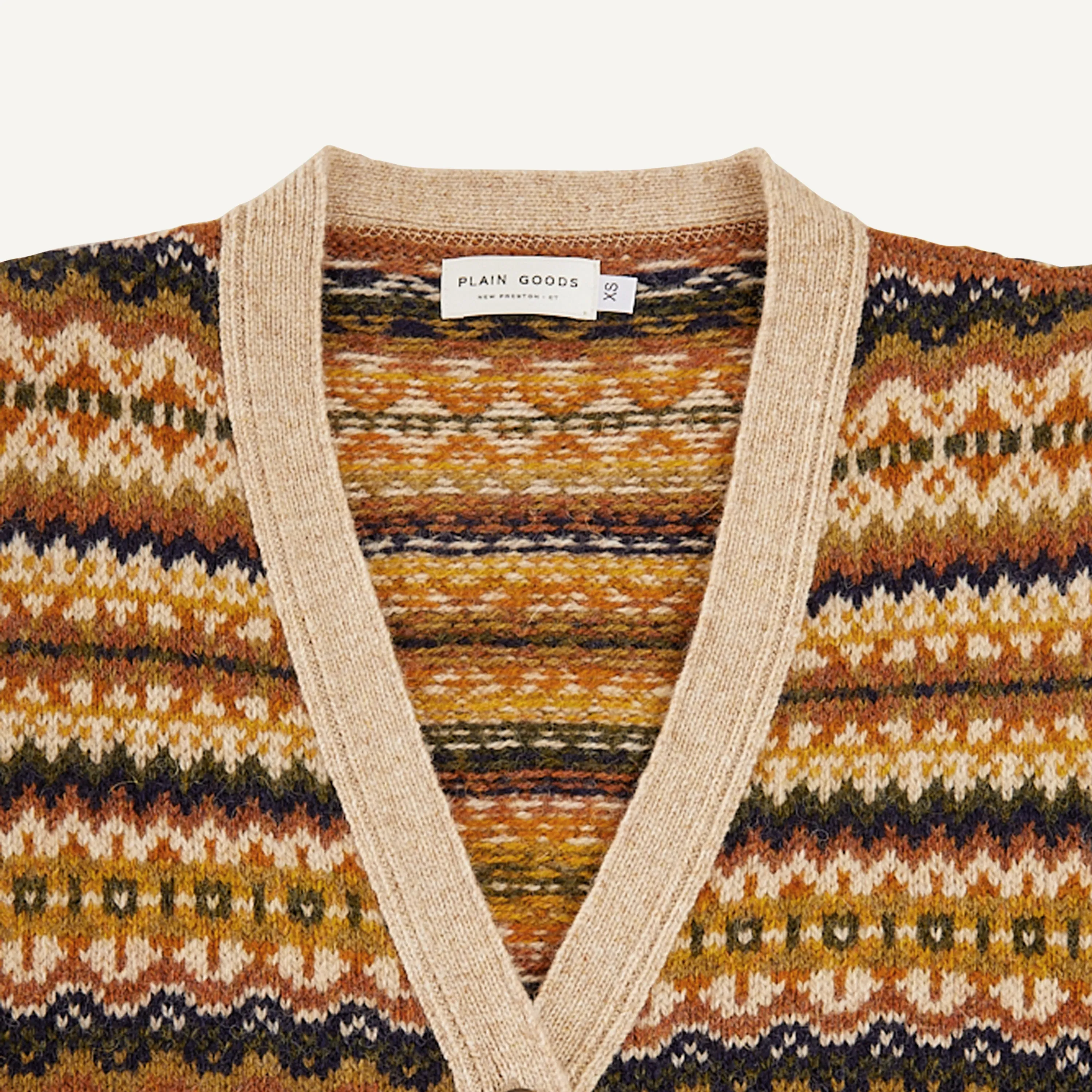 PLAIN GOODS FAIRISLE CARDIGAN VEST