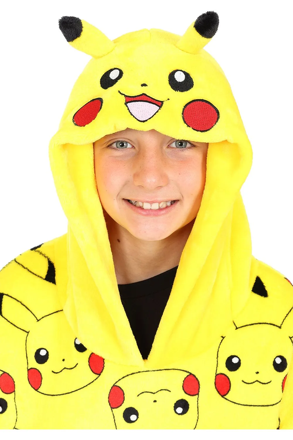 Pokemon Pikachu Fully Lined Oversized Fleece Hoodie Yellow Boys Girls