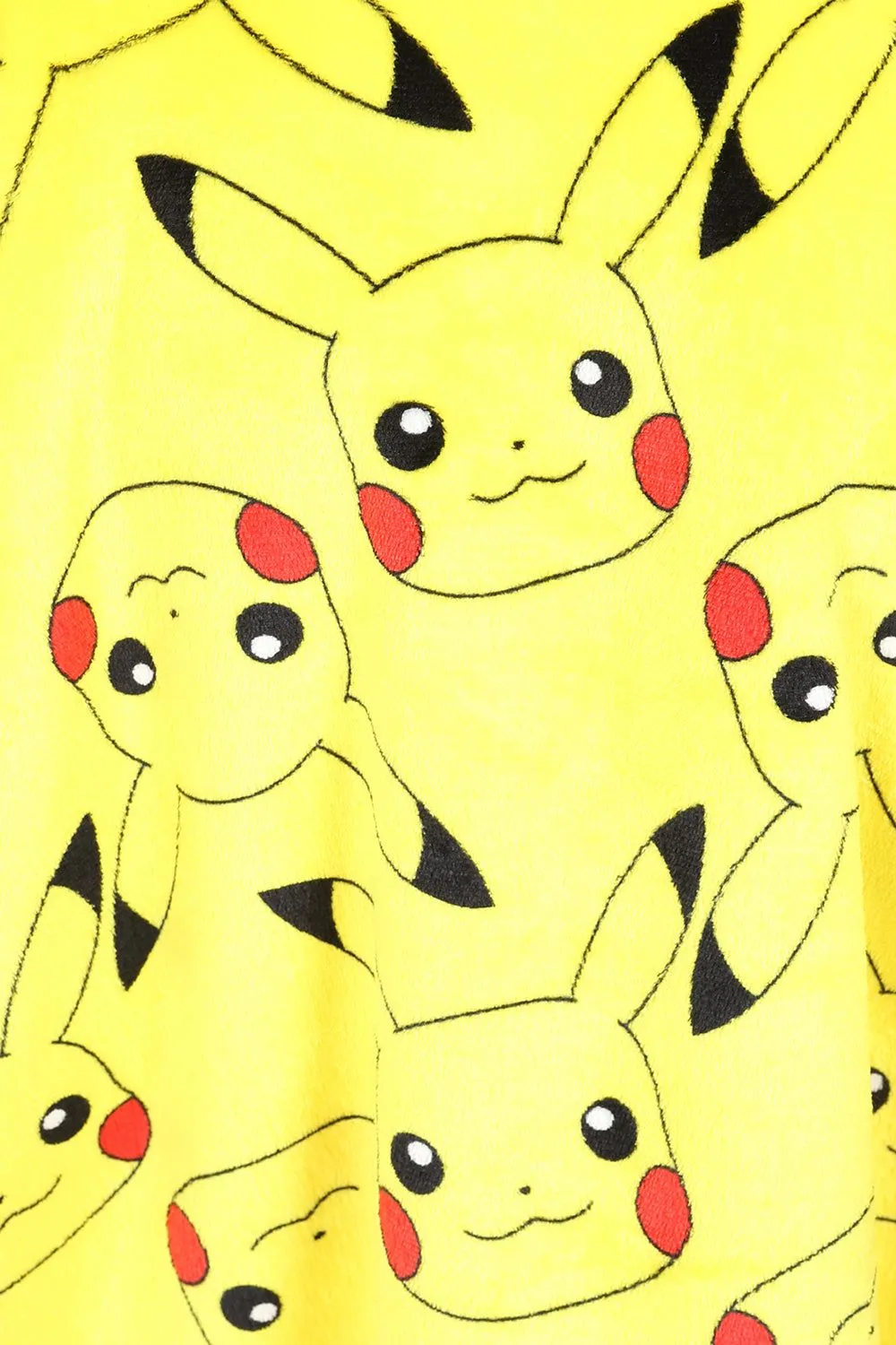 Pokemon Pikachu Fully Lined Oversized Fleece Hoodie Yellow Boys Girls