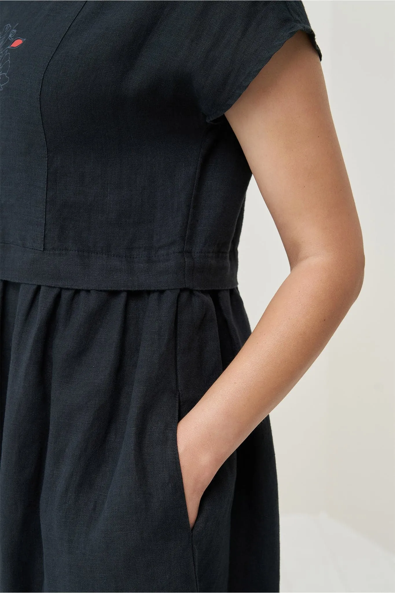 Printed linen dress Molly
