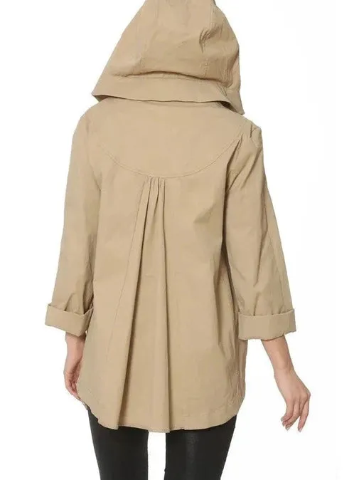 Rain coat, Wind breaker water resistant -  BLACK  Savina