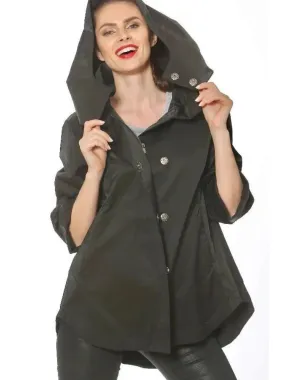 Rain coat, Wind breaker water resistant -  BLACK  Savina