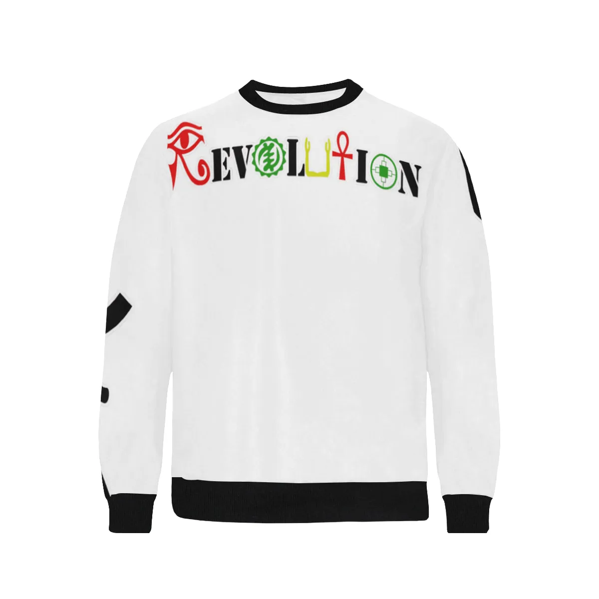 REVOLUTION Men's Rib Cuff Crew Neck Sweatshirt