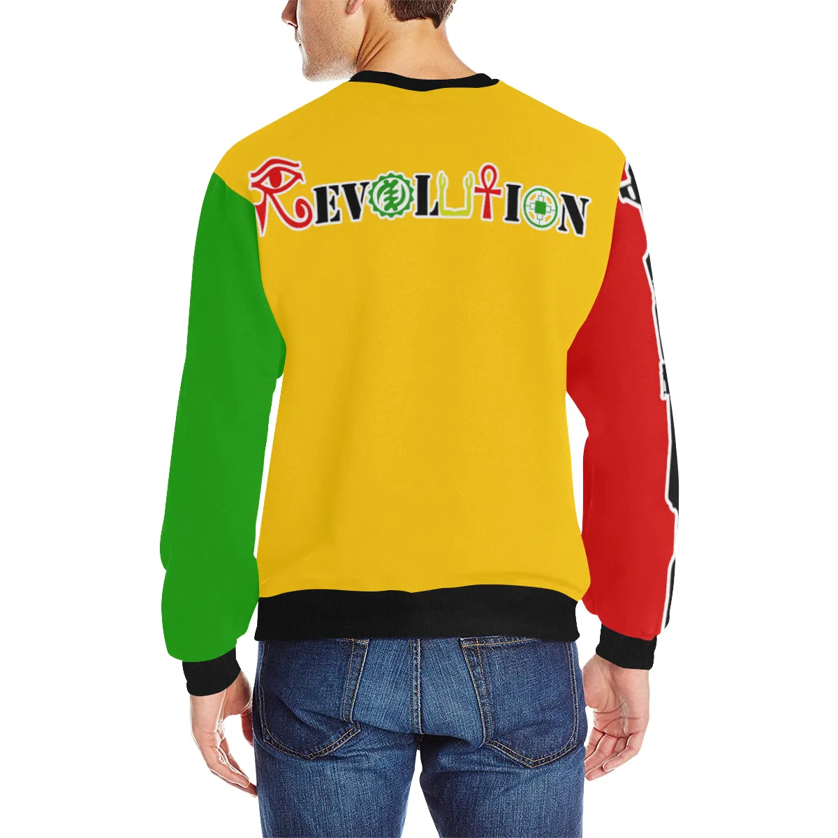REVOLUTION RGG Men's Rib Cuff Crew Neck Sweatshirt